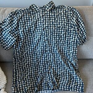 Men’s short sleeve pattern shirt rayon